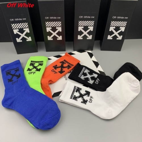O.f.f.-W.h.i.t.e. Socks 1166 Men/Women