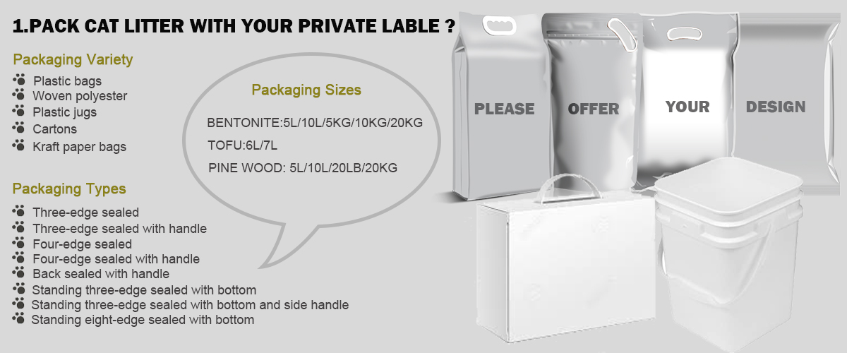 privated label cat litter,cat litter bag design, OEM and ODM.