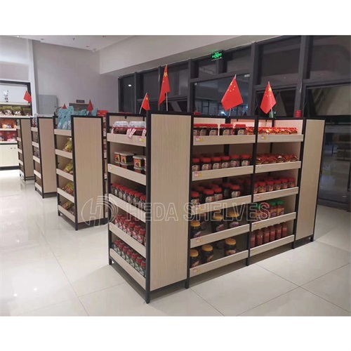 Supermarket supplies display shelves for retail store(2
