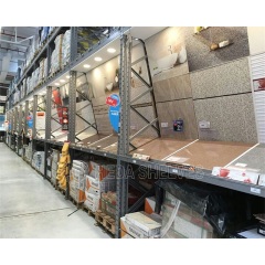 Estantería de góndola de exhibición de almacenamiento integrado combinado de servicio pesado de supermercad