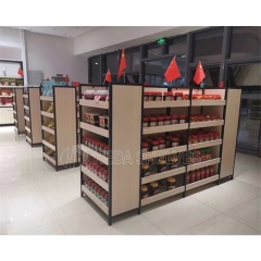 Wood Supermarket Supplies Display Shelves For Retail Store