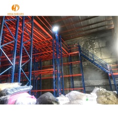 Custom supported industrial grating cold storage steel mezzanine shelving floor racking