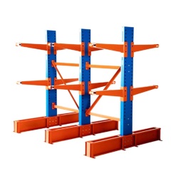 Factory High Quality Pipe or Lumber Warehouse Storage Cantilever Racking Systemlong bulky storage cantilever rack for furniture, lumber, tubing, textiles