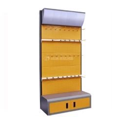 Retail Perforated Rack Display Design With Ad Board