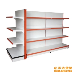 Hypermarket Gondola Shelving With Side Wire Mesh Panels