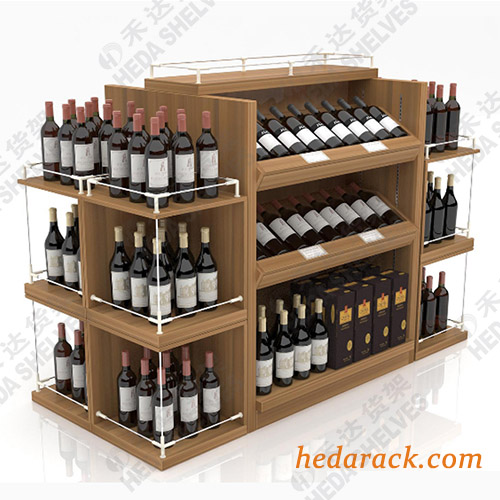 wine store shleves,wood liquoor display shelf, liquor store shelves,liquor display