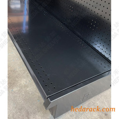 Black Madix Gondola Shelving For Retail Stores