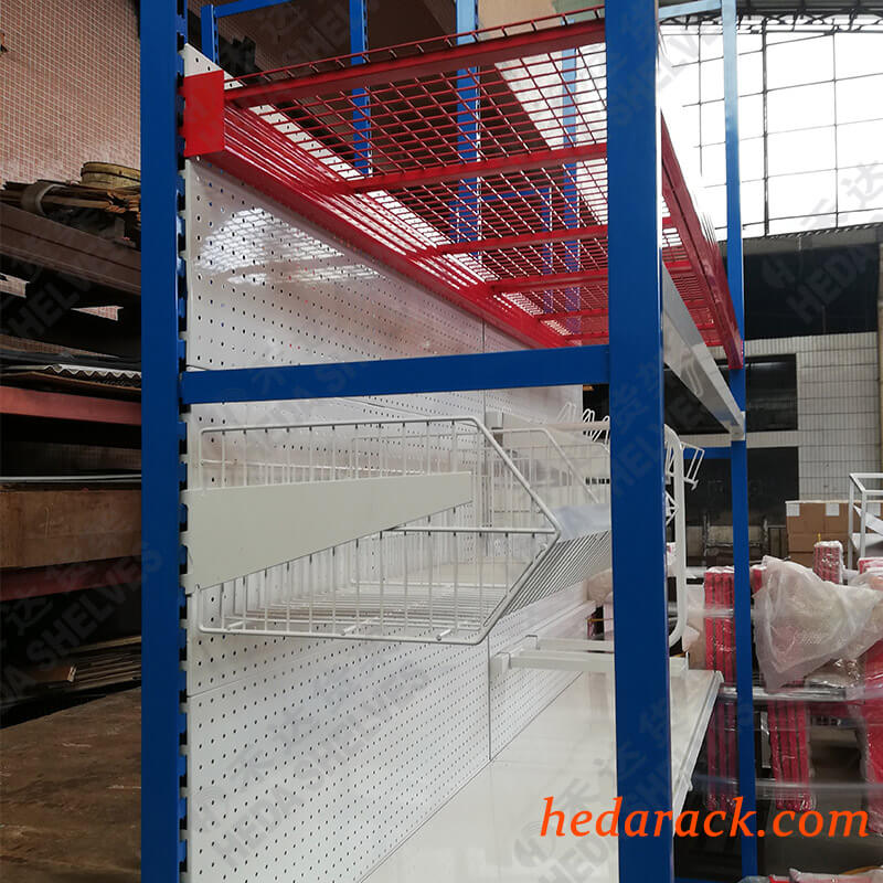 top wire mash layer storage rack layer red grid panel basket