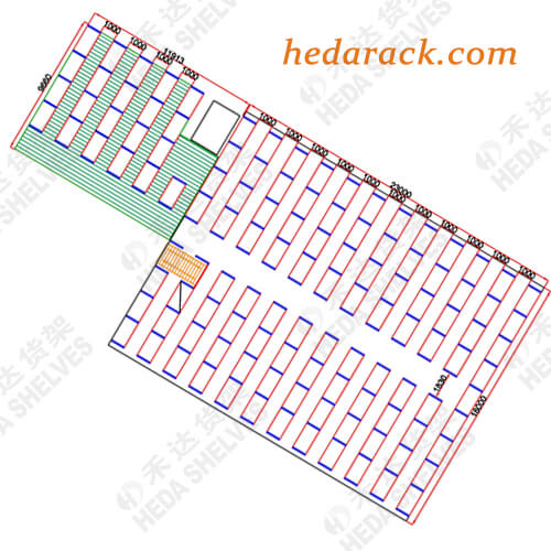 racking floor plan,mezzanine racking, mezzanine system,medium racks,racking system(1