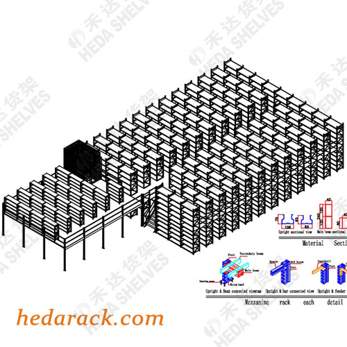 racking floor plan,mezzanine racking, mezzanine system,medium racks,racking system(2