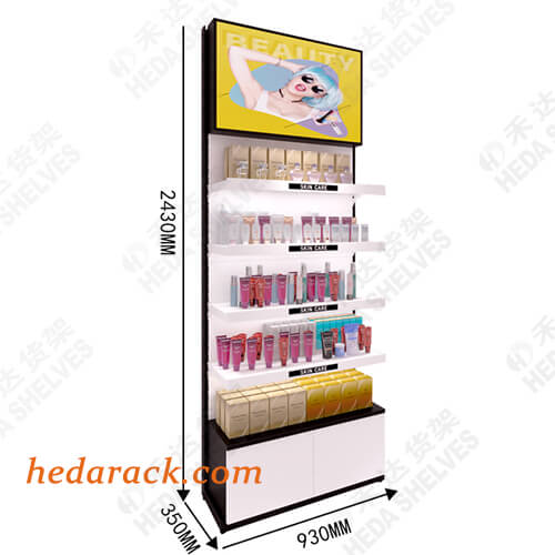 Salon Makeup Store Wall Mounted Cosmetic Display Shelf Showcase(1