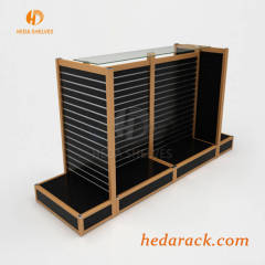 Gondola Wood Slatwall Merchandiser H Display Clothing Shelving