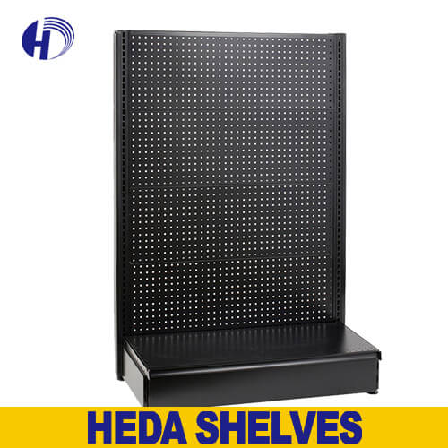 Pegboard Display Shelving For Retail Store,black store shelf,black gondola shelf,store shelf for sale,pegboard store shelves