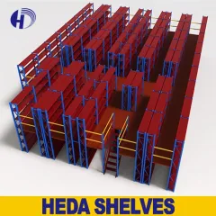 Multi Tier Racking Supported Mezzanine For Warehouse Storage