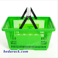 Supermarket Plastic Shopping Basket Set With Handles