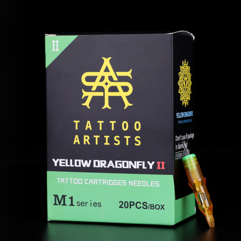 (HQ-21) 20pcs/box Yellow Dragonfly2 Tattoo Needle Cartridge Tattoo Needle