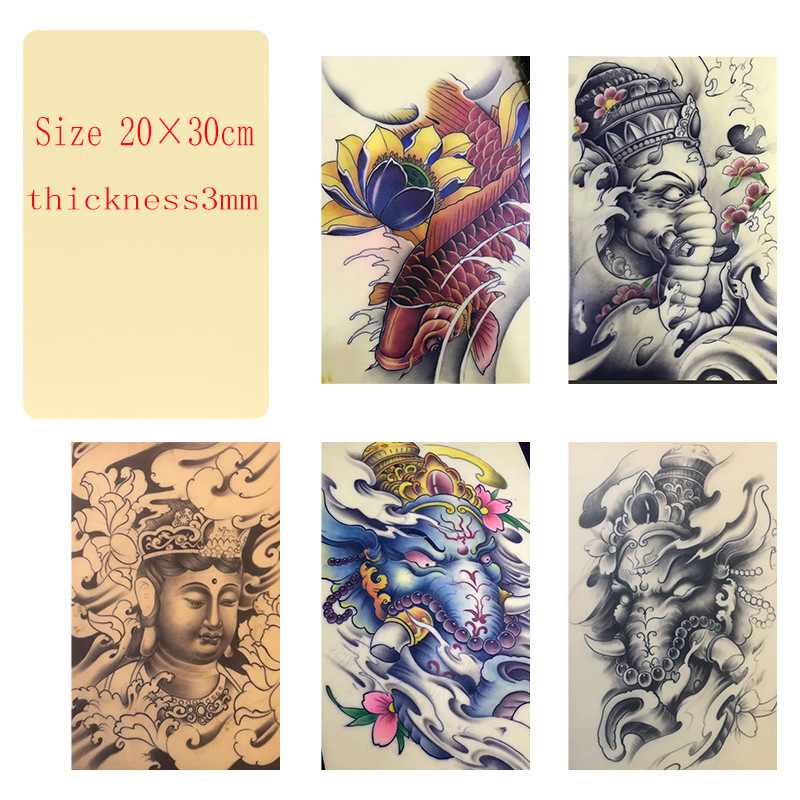 3MM Thick Tattoo Practice Skin 20x30cm Blank Double Side Tattoo Practice Fake Skin For Permanent Makeup