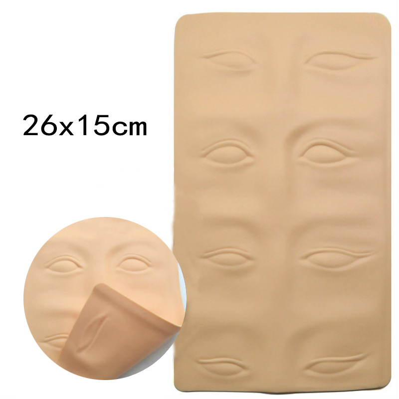 26x15cm 3D Silicone Training Skin Fake Eyebrow Skin Tattoo Practice Skin Permanent Practices Skin For Makeup