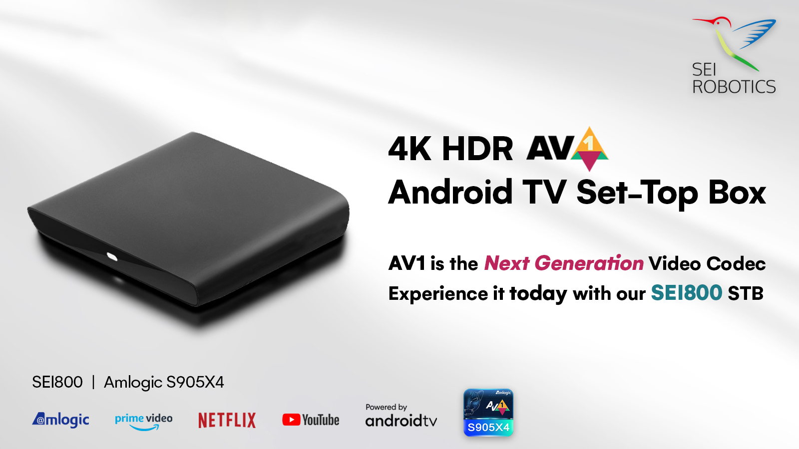 Find our more about our newest AV1-decoding 4K HDR #AndroidTV SEI800 Set-top Box