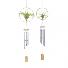 Air Plant Hanging Ring with Wind Chime Set