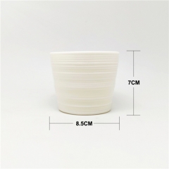3Pcs Fine Porcelain Pots with Arch Metal Display Stand