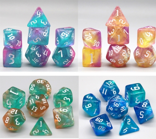 Mix Two Color Glitter Dice