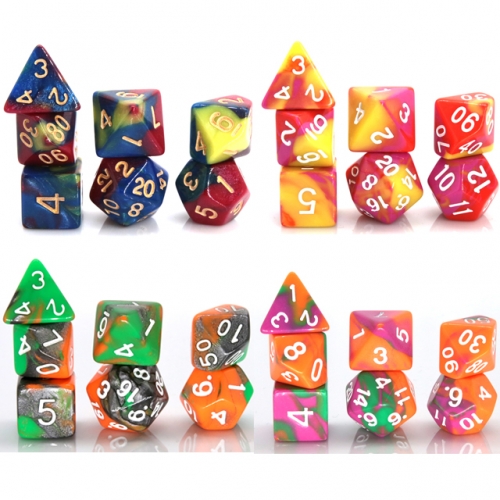 Mixed Three Colors Dice Set