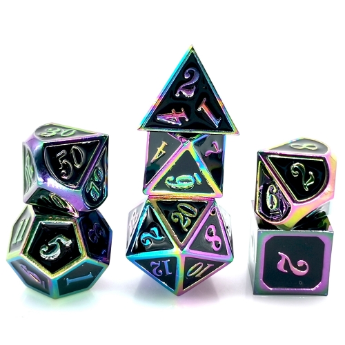Rainbow Metal Dice