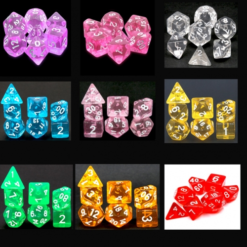 Clear Dice Set
