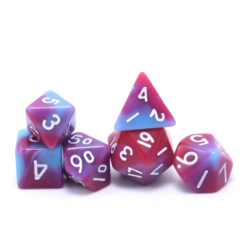 Small Blend dark red and blue Dice