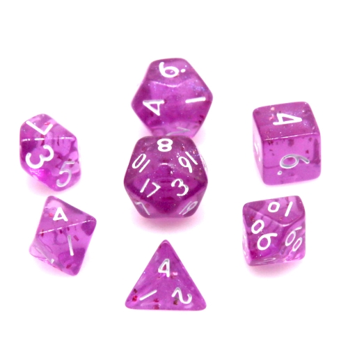 Purple Glitter Dice