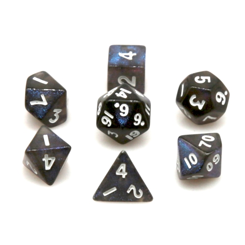 Blue Aurora Glitter Dice
