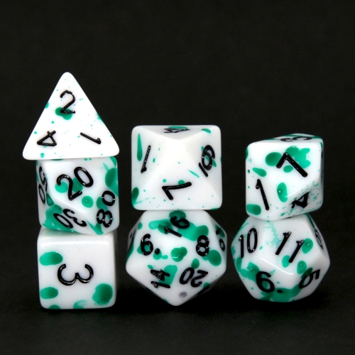 Green Splatter Dice