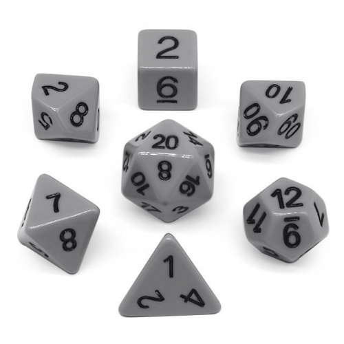 Metal Grey Opaque Dice