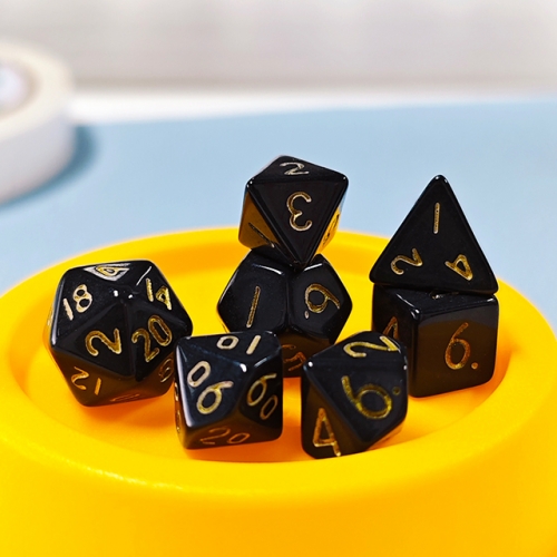 Black Opaque Dice