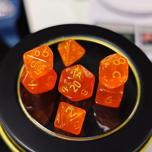 Orange Pearl Dice