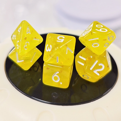 Yellow Foil Dice