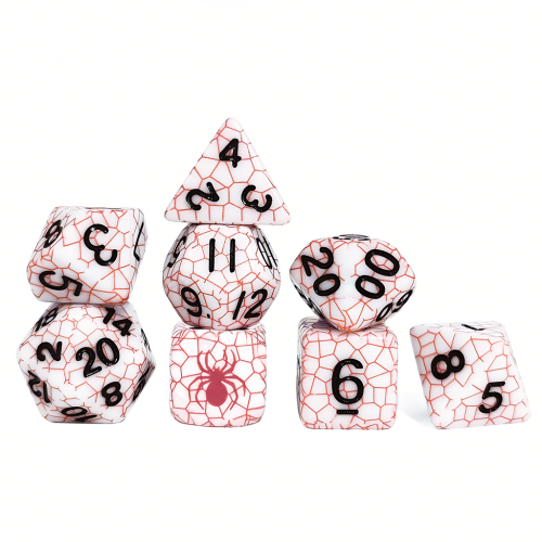 Red Web Dice (8pcs)