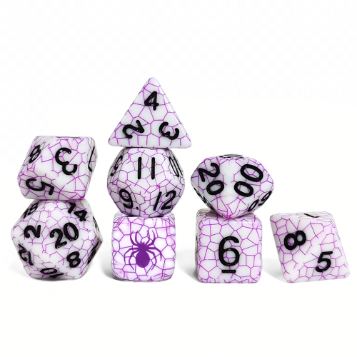 Purple Web Dice (8pcs)