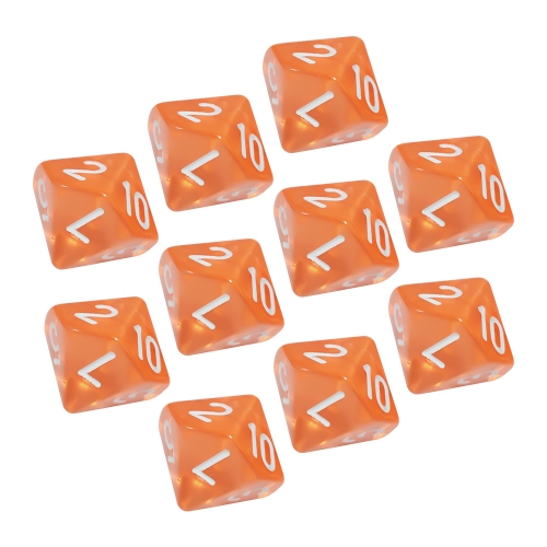 Transparent D10 Set(number 1--10)