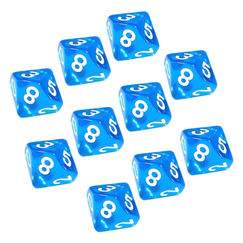 Transparent D10 Set(number 0--9)