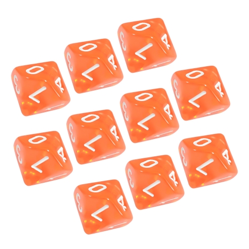 Transparent D10 Set(number 0--9)