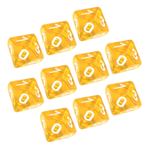 Transparent D10 Set(number 0--9)
