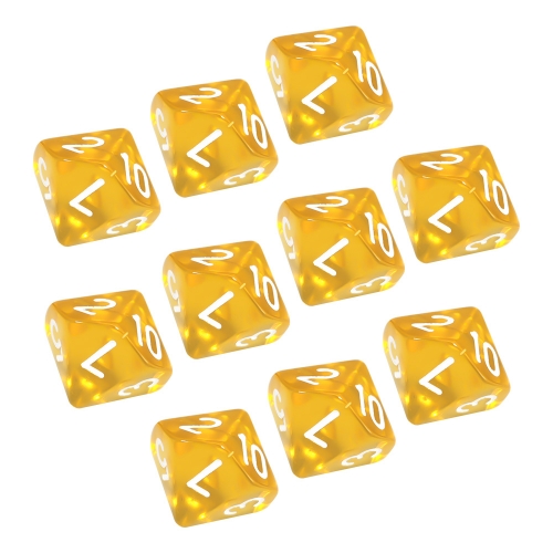 Transparent D10 Set(number 1--10)