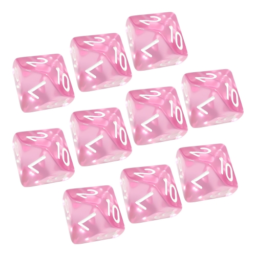 Transparent D10 Set(number 1--10)