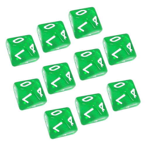 Transparent D10 Set(number 0--9)
