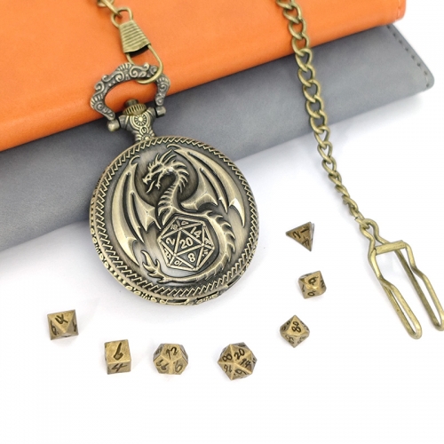 Mini Metal Dice+Pokect Watch