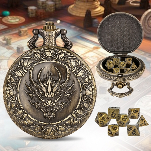 Mini Metal Dice+Pokect Watch