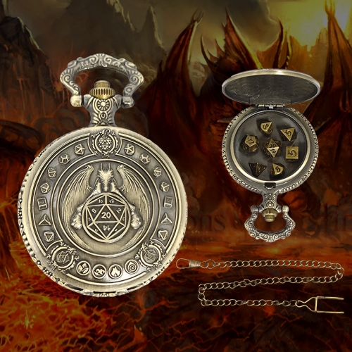 Mini Metal Dice+Pokect Watch