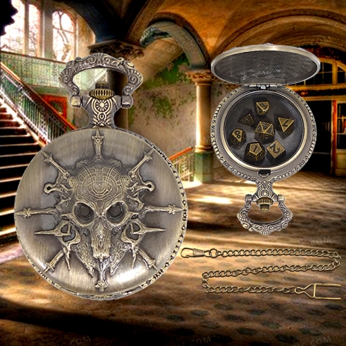 Mini Metal Dice+Pokect Watch